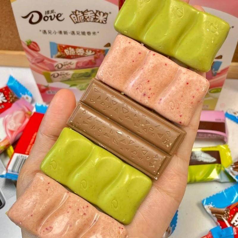 新货新品德芙脆香米士力架组合装礼盒巧克力小清新休闲零食三折叠