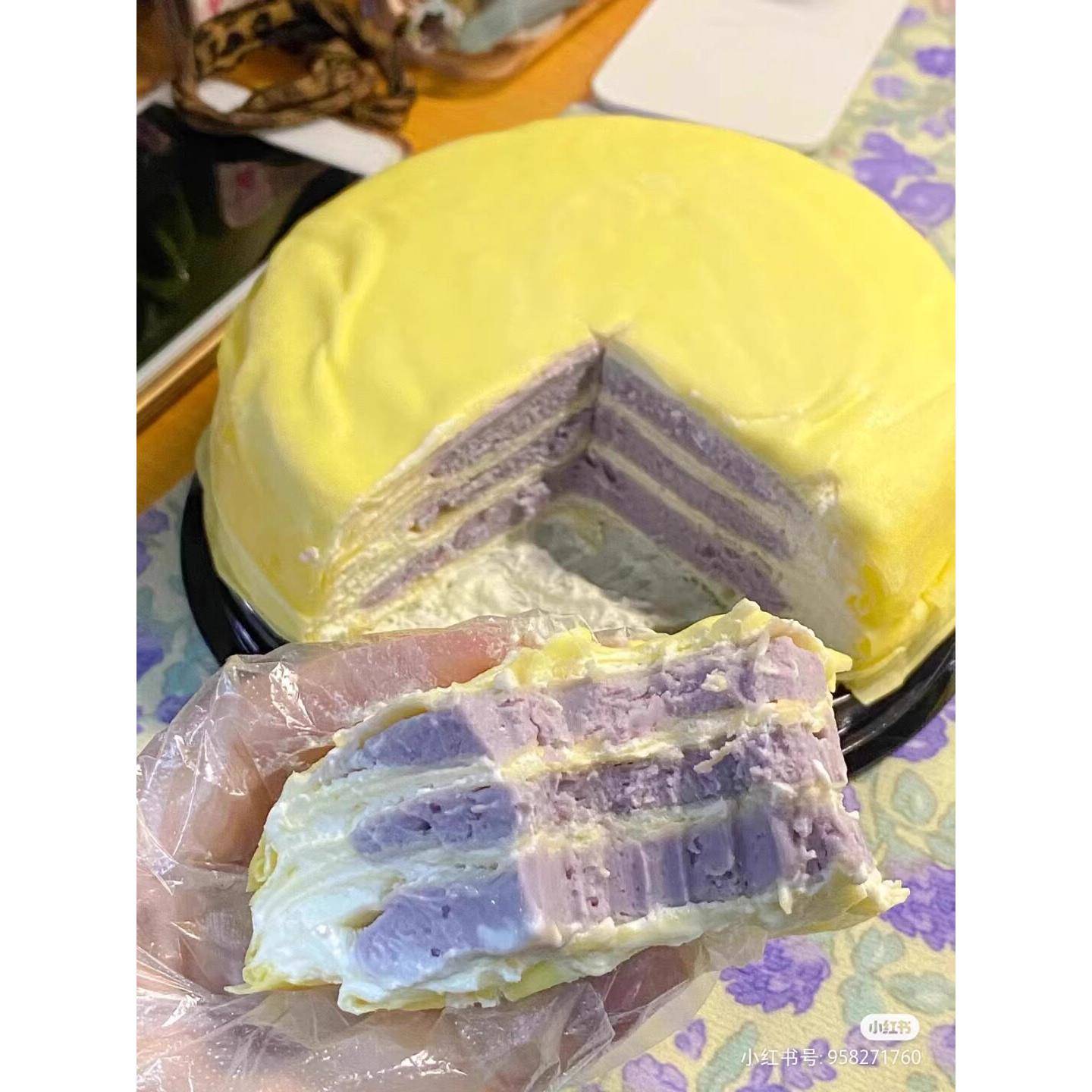 爆浆榴莲千层蛋糕榴莲千层蛋糕动物奶油果肉爆浆草莓抹茶蓝莓芒果