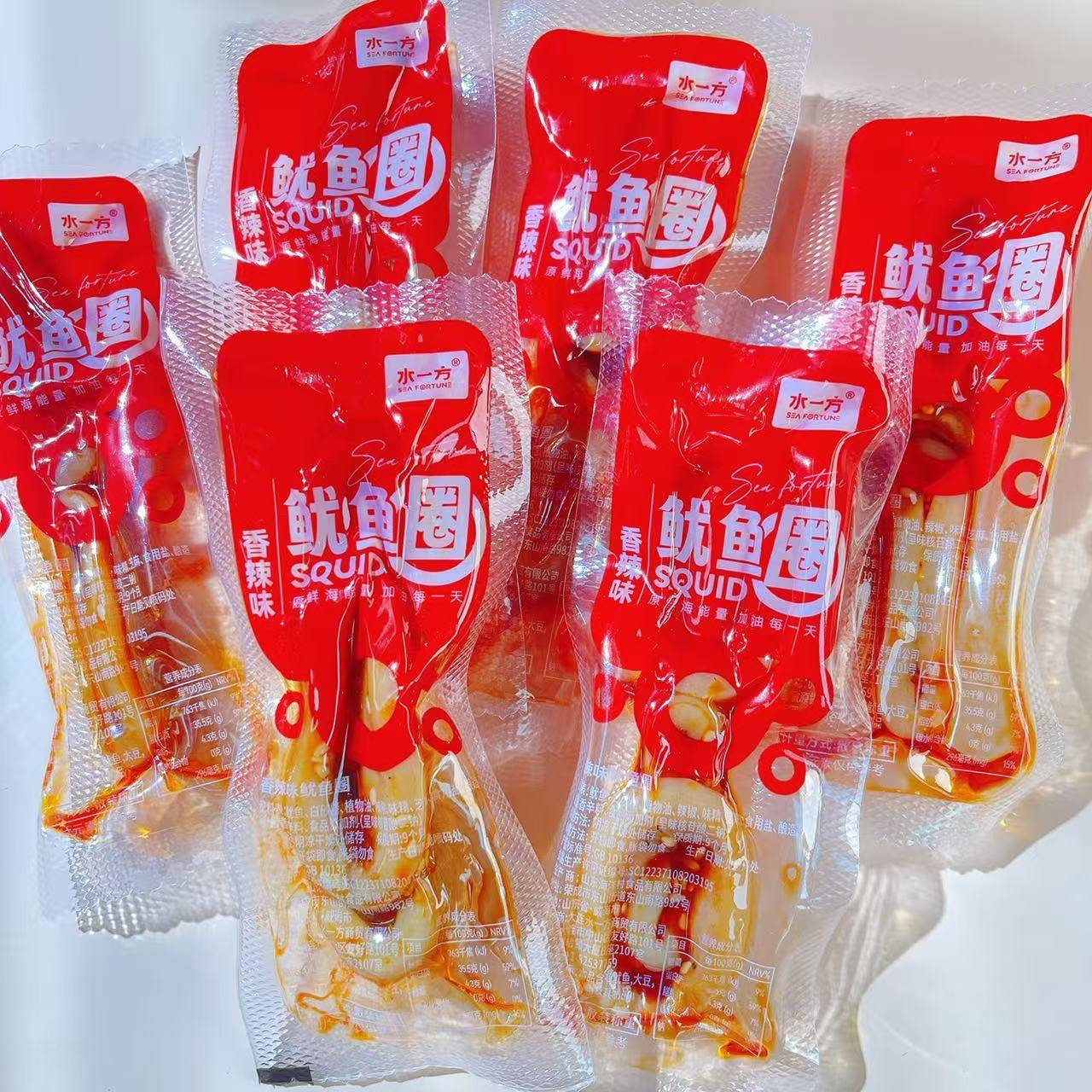 水一方鱿鱼圈原味辣味大连特产海味零食独立小包装即食鱿鱼零食
