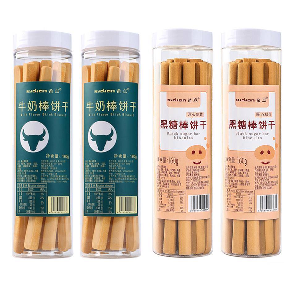 手指饼干希点手工磨牙棒手指饼干牛奶棒硬饼干小钢筋代餐熬夜健康