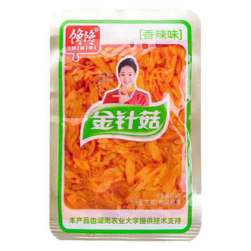 解馋即食小零食馋馋香辣红油金针菇小吃即食休闲散装特产解馋开胃