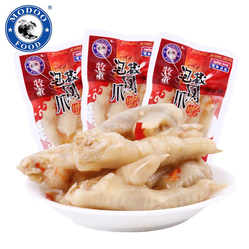 泡椒味鸡肉零食泡椒凤爪牧童泡凤爪红油卤味零食鸡爪鸡肉熟食特产