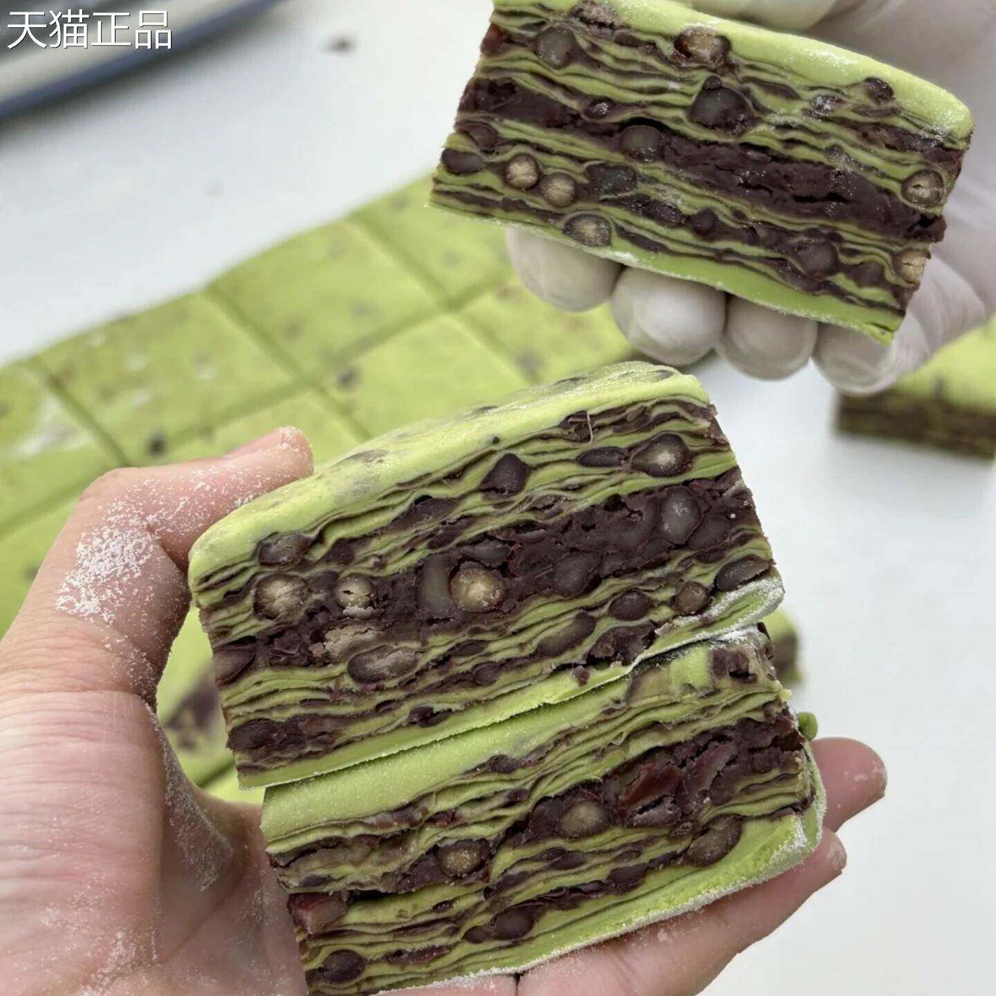 抹茶千层馒头山东抹茶红豆馒头红豆千层糕现做现发红豆沙馒头面点
