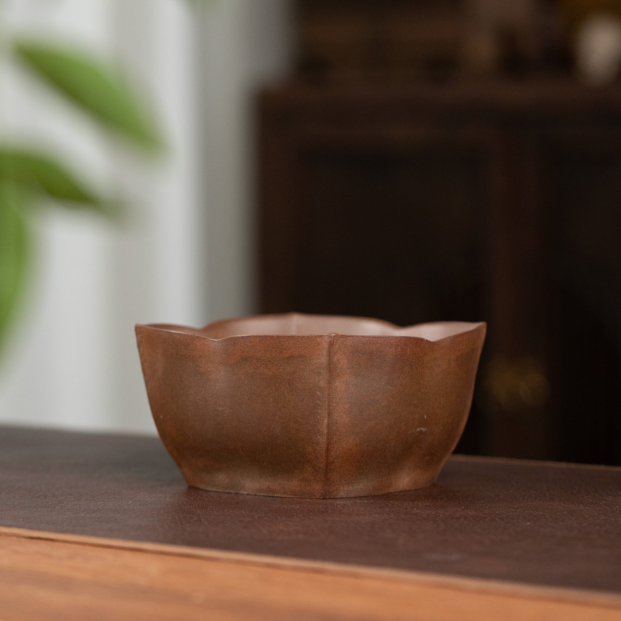 【l曼荼 手塑温碗】九瀚制原矿降坡段柴烧约500cc茶具