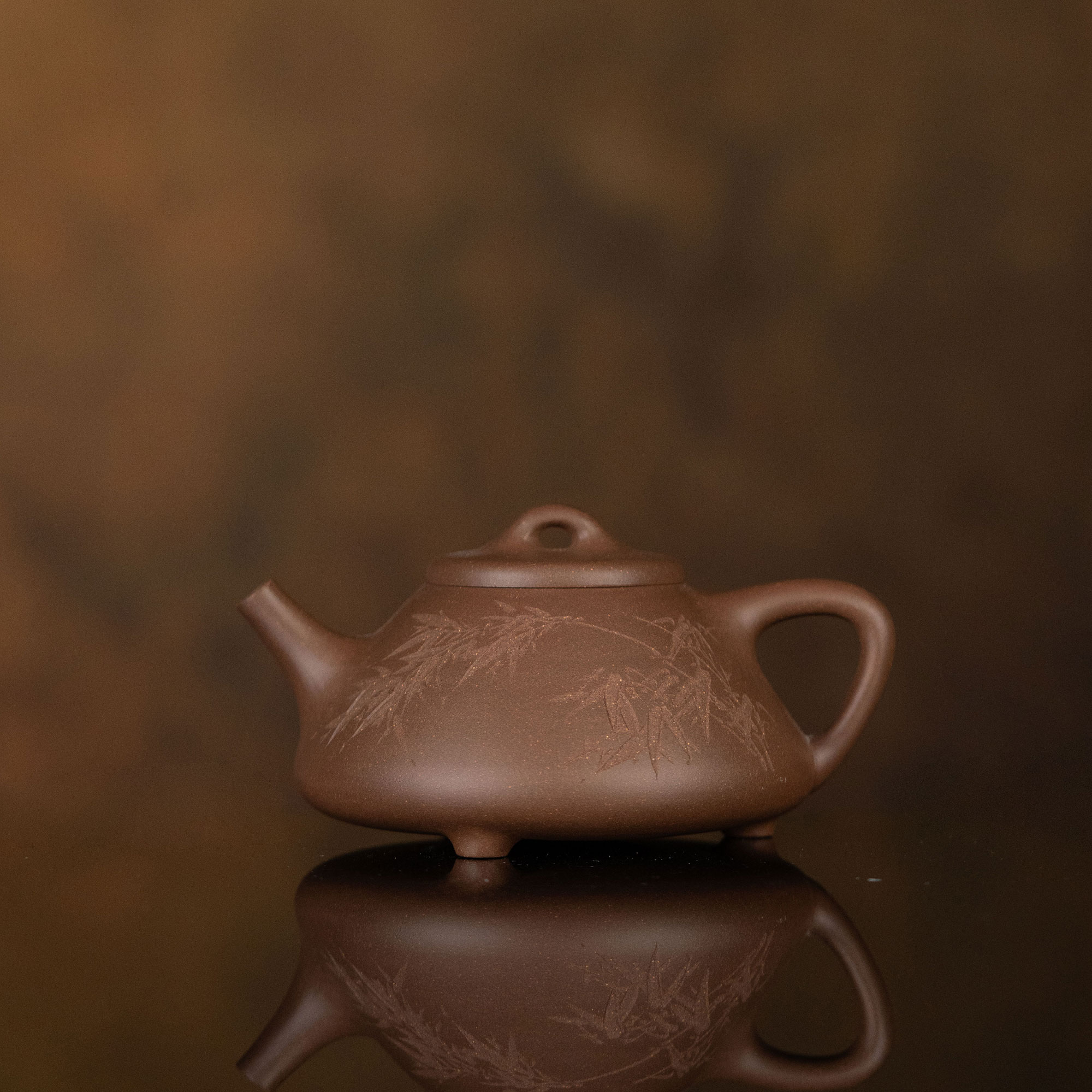 【利贞l清风子冶石瓢】原矿紫泥约240cc手工制茶壶家用茶具LZD