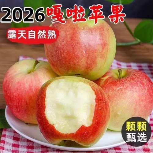 山西嘎啦苹果当季现摘头茬红富士苹果整箱大水果5斤新鲜酸甜苹果
