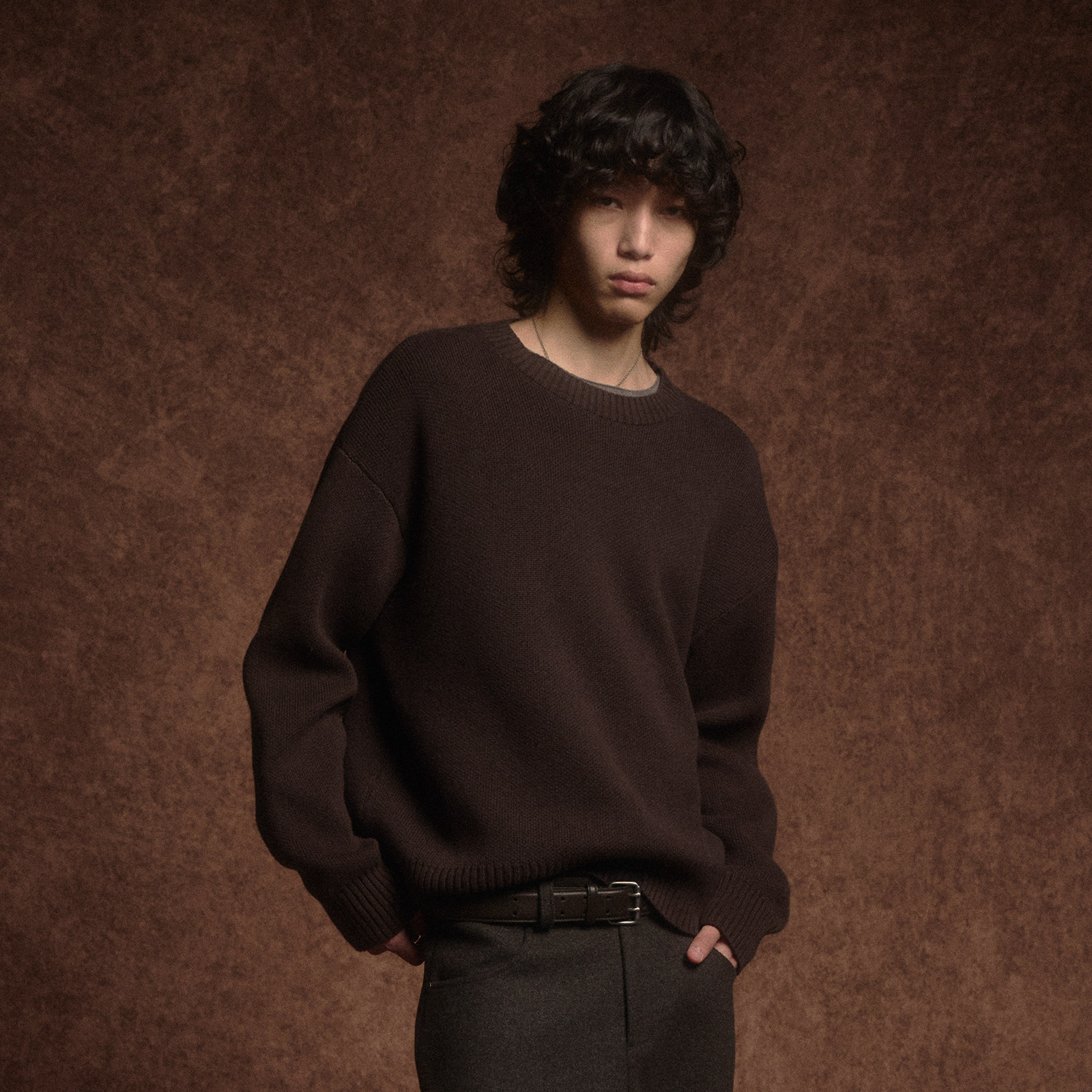 AzureLisseur未蓝深棕色打底毛衣