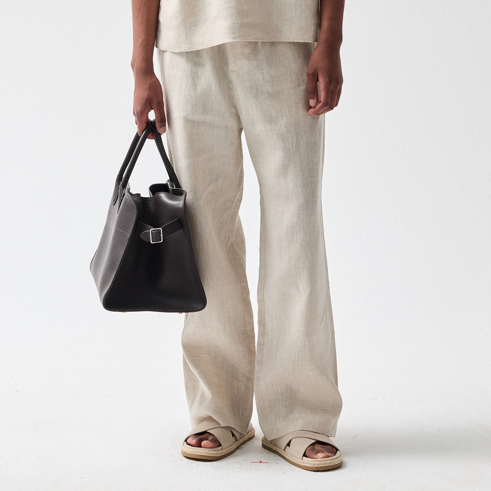 Azurelisseur100%亚麻长裤