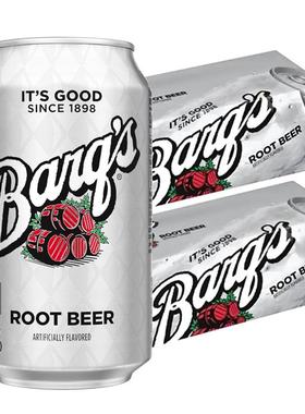 美国树根啤酒355ml 美国进口barg's root beer巴格斯根汁汽