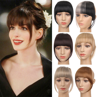 加厚修颜齐刘海假发片刘海假发女假刘海自然前额逼真流海发片发丝