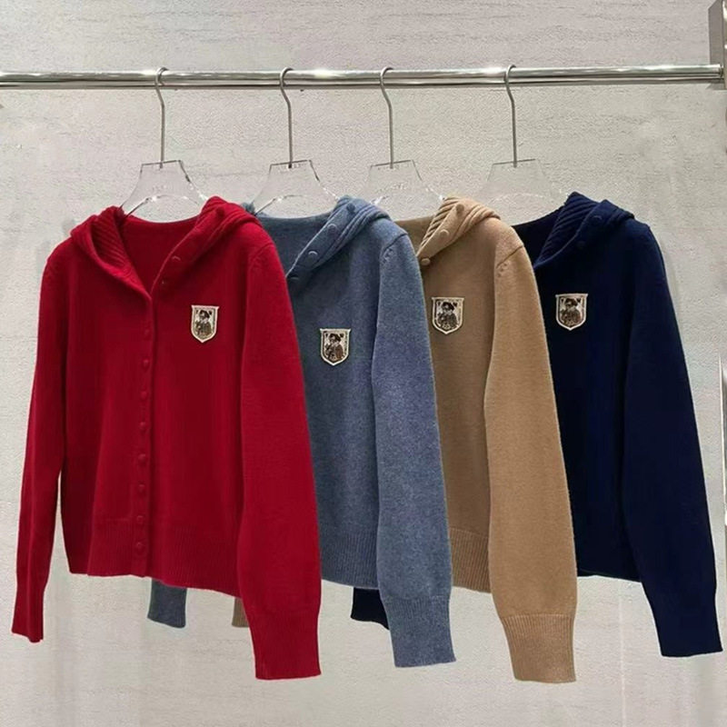 全羊毛红色毛衣女显瘦本