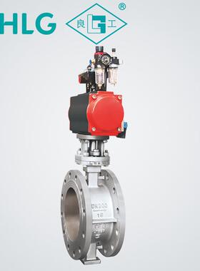 气动法兰蝶阀D643H-16P304不锈钢气动金属硬密封法兰式蝶阀