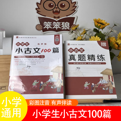 笨笨狼小学生小古文100篇分级阅读小升初专项+初中20篇赠同步真题 人教版走进小古文分级阅读与训练 必背文言文和古诗词课深度阅读