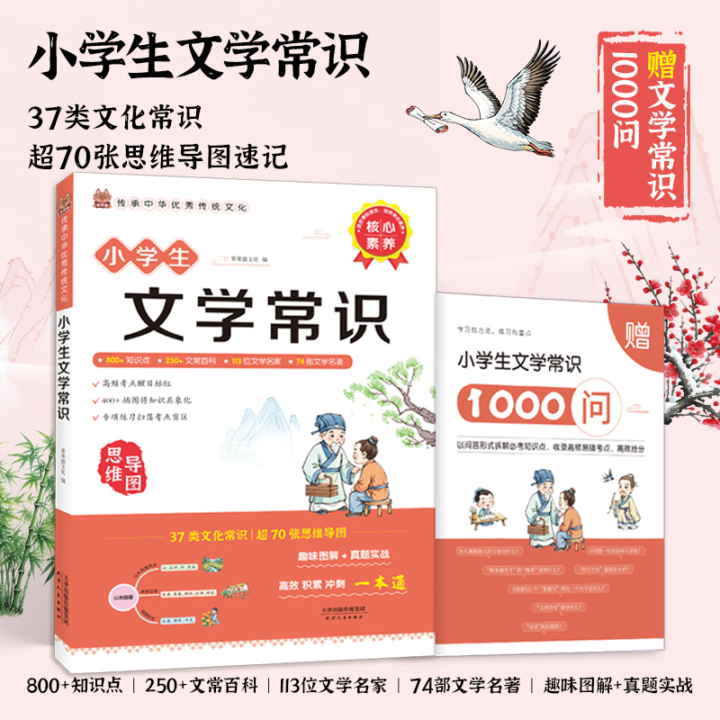 笨笨狼小学文学常识1000问中国传统文化知名历史人物思维导图讲解小学语文1-6年级通用