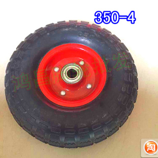 10寸實(shí)心橡膠腳輪靜音耐磨3.50 4老虎車(chē)輪油桶車(chē)轱轆雙軸承250