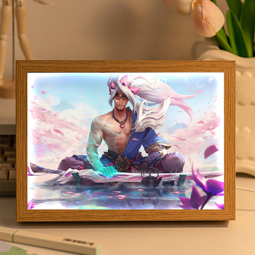 英雄联盟LOL周边封魔剑魂永恩亚索灯光画手办摆件二次元电竞实物