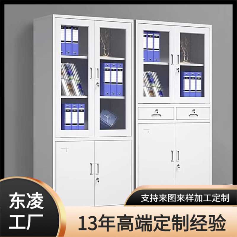 钢制铁皮文件柜带锁档案柜资料柜凭证柜办公室收纳柜矮柜储物柜子