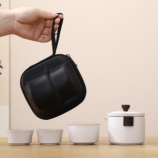 2023新款 户外功夫茶壶泡茶办公简约快客杯茶盘 便携式 旅行茶具套装