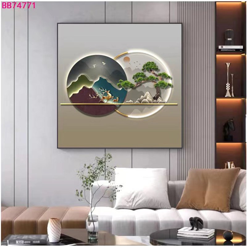 正方形玄关装饰画 简约现代客厅挂画 餐厅背景墙走廊过道书房壁画图片