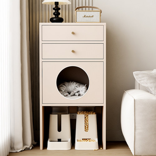 猫窝边几置物柜ENF级实木生态板