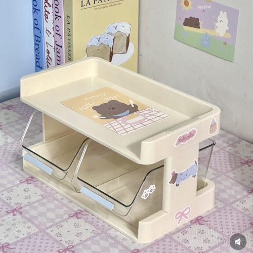 桌面高颜值便签收纳架ins风咖啡