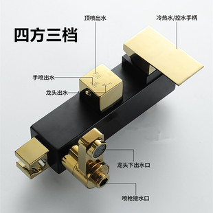 通用恒温混水阀淋浴洗澡冷热水开关混合龙头浴室浴缸三联花洒阀体