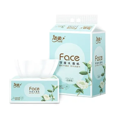 面巾纸实惠装1120花香PR248-30M码洁抽纸3揉抽家用白茶餐巾纸包提