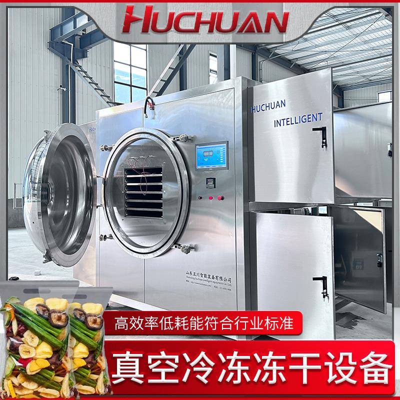 自动化间歇式冻干机智能30公斤冻干处理设备猫饼干真空脱水机械