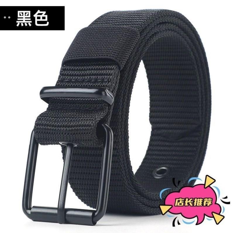 男女多孔针扣帆布腰带青年休闲百搭牛仔裤带学生户外军训韩版皮带