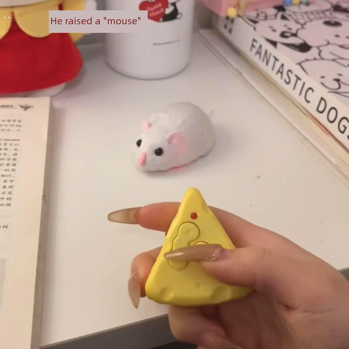 遥控老鼠玩具电动彷真动物红外线整蛊道具亲子互动学生党解压神器