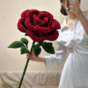 超大巨型玫瑰扭扭棒手工花束成品七夕情人节送女朋友闺蜜礼物