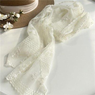2025新款女白色蕾丝花边三角巾腰带叠穿牛仔裤裙子配饰绑带法式风