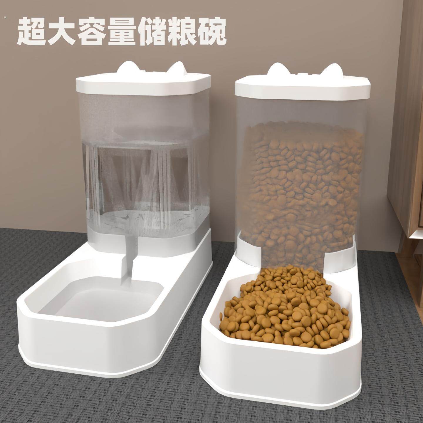 喂猫自助器饮水机小狗盆宠物喂食续水可拆洗不插电超大容量不卡粮