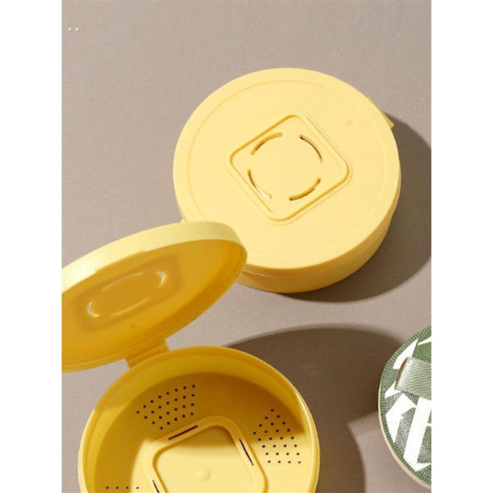 透气粉扑收纳盒便携带镜防尘100分XL气垫CP&散粉扑专用大号空