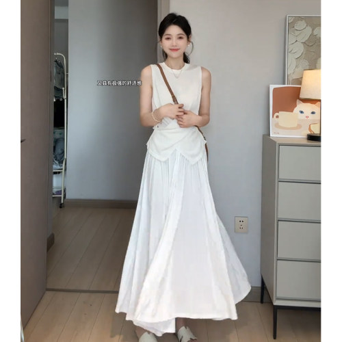 白色连衣裙套装女夏季