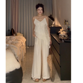 STUDIO 穿搭时尚 夏季 JIAHUI 女装 套装 气质吊带上衣阔腿裤 两件套