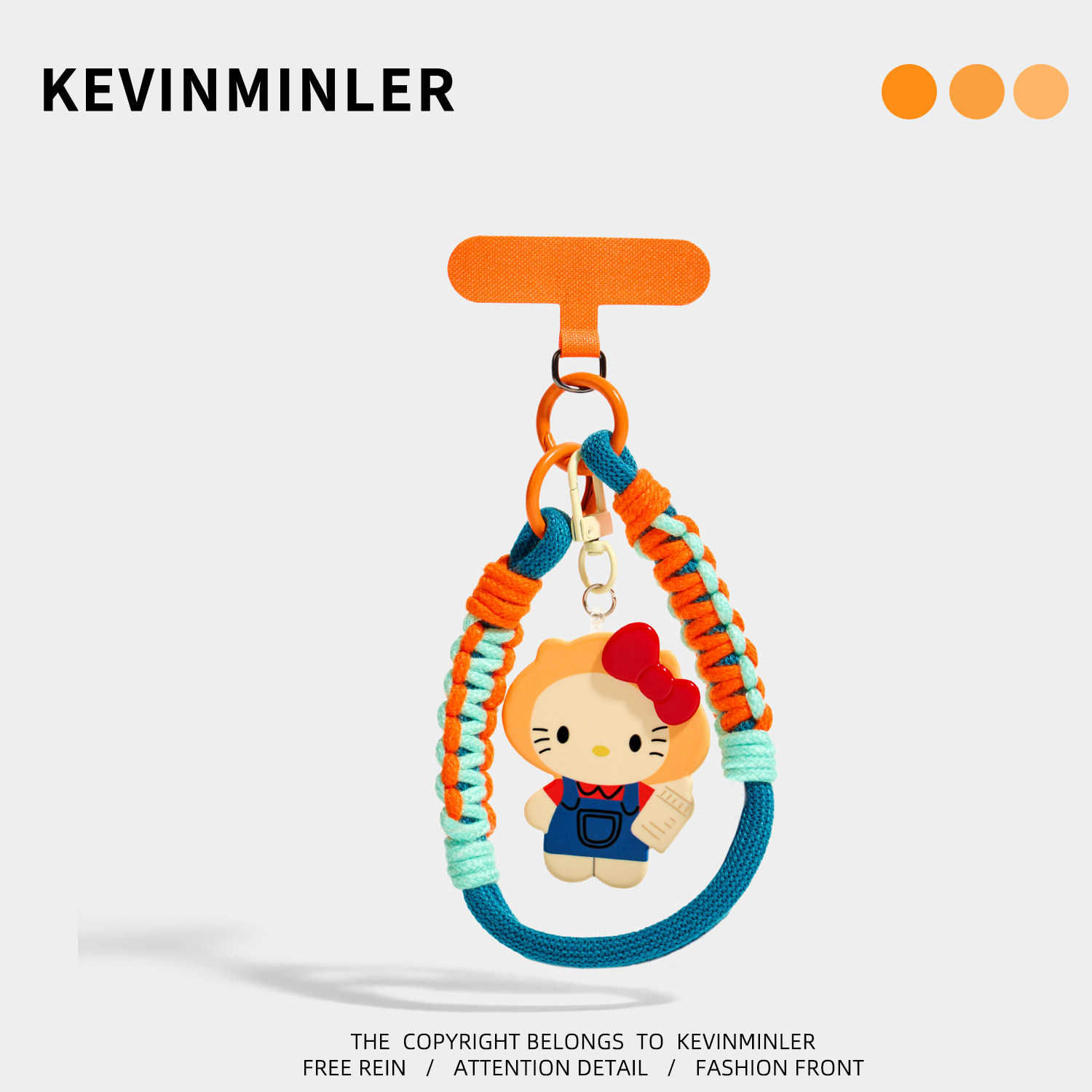 KEVINMINLER原创KT编制手机挂绳腕带包挂件挂饰钥匙扣生日礼物