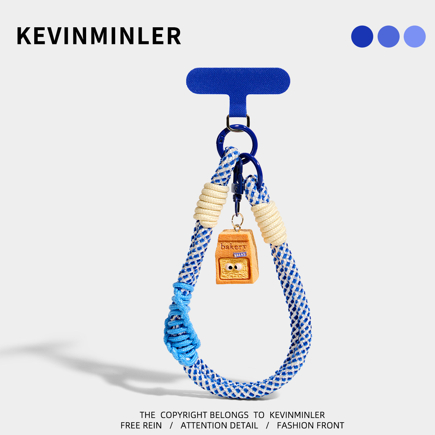 KEVINMINLER原创可爱原味吐司片包挂件编织绳手机挂饰小众钥匙扣图片