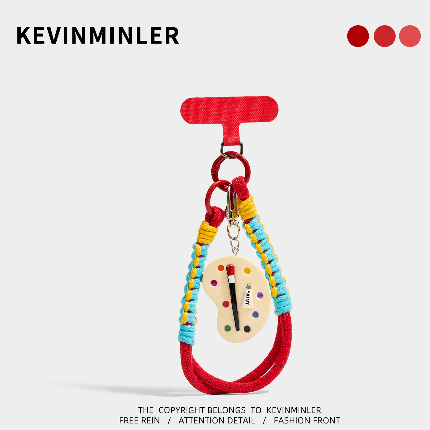 KEVINMINLER原创调色盘手机挂绳包包挂件钥匙扣手腕式T扣挂饰礼物,服饰配件/皮带/帽子/围巾,包挂件,淘宝优惠券,粉丝福利购,淘宝优惠卷