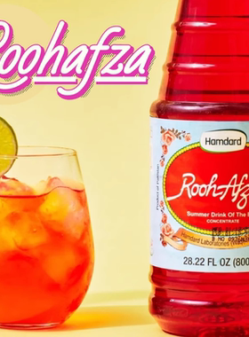 roohafza syrup巴基斯坦特产浓缩饮料玫瑰花酱浓缩果汁玫瑰原浆