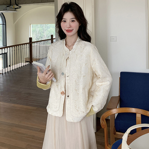 新中式国风短外套女2025春季新款气质今年流行减龄设计感休闲上衣图片