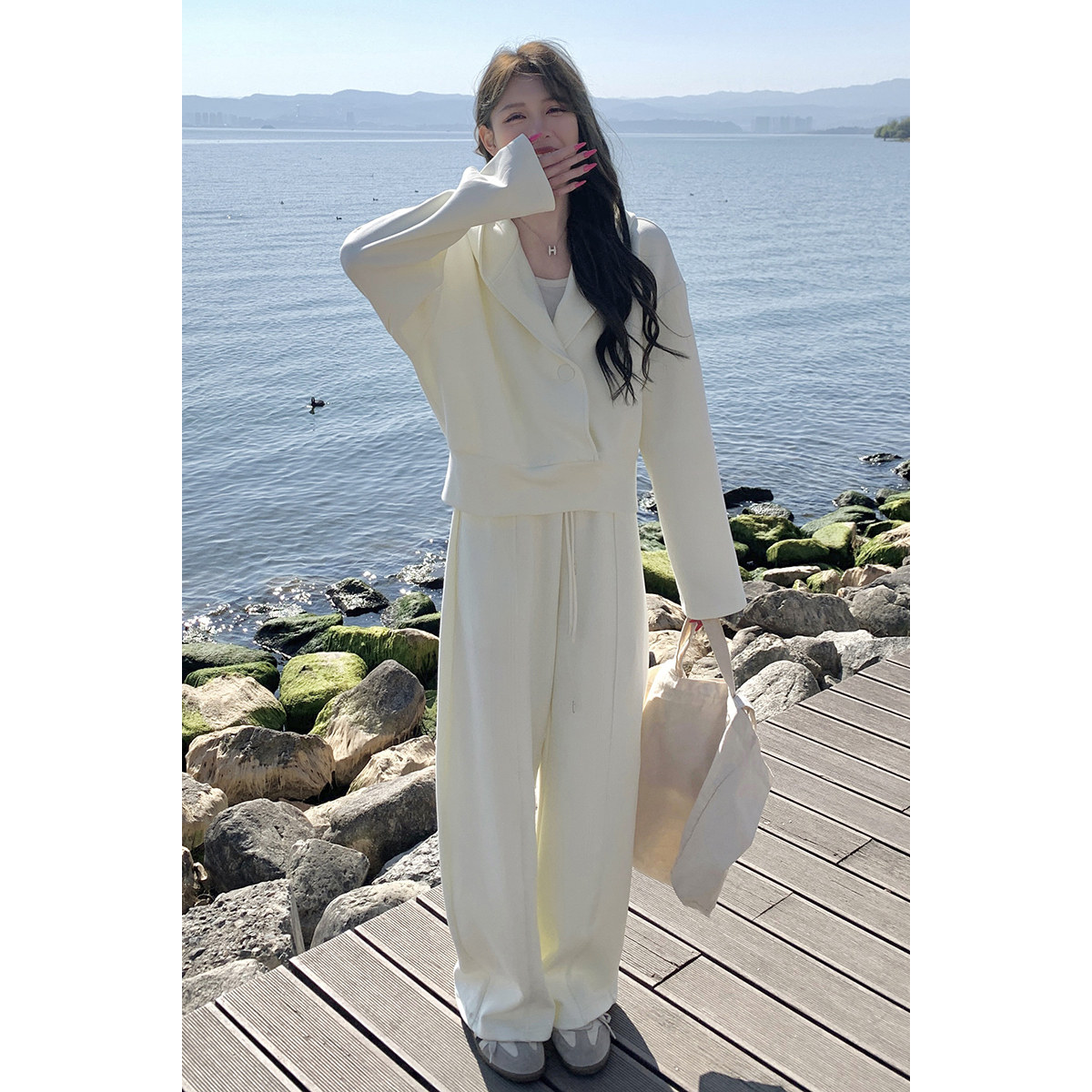 新品休闲连帽卫衣+阔腿裤两件套卫衣2c309-5807-p155-k218,女装套装/套裙,2C309