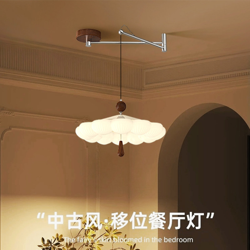 中古风摇臂可移位餐厅吊灯复古创意个性云朵灯温馨书房主卧室灯,家装灯饰光源,餐厅吊灯,淘宝优惠券,粉丝福利购,淘宝优惠卷