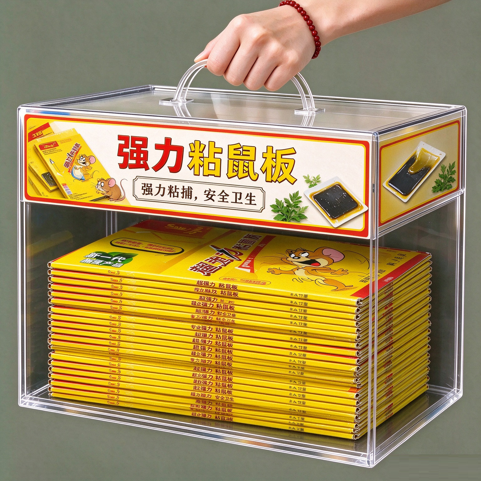 折叠老鼠贴超强力粘鼠板抓大老鼠夹扑捉灭鼠屋沾正品家用捕鼠器