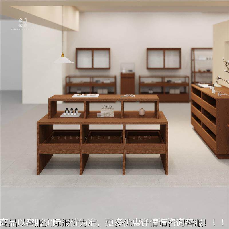 复古饰品示架流水台中岛货品台架物架靠墙JP111置收纳柜展首饰陈