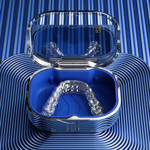 隐形牙套盒子保持器清洗盒子便携迷你牙齿矫正器随身收纳盒创意