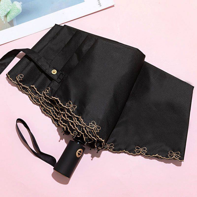 ins雨伞森系 折叠全自动太阳伞女学生韩版防晒防紫外线晴雨两用伞