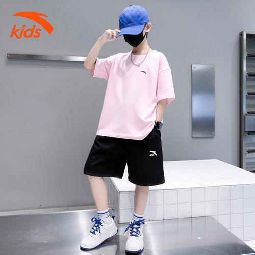 安踏儿童运动套装男童T恤夏季