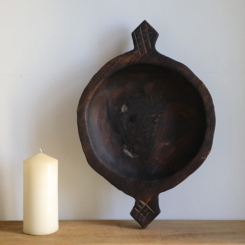 侘寂风实木托盘客厅茶几高级感装饰果盘零食盘民宿中古风艺术摆件