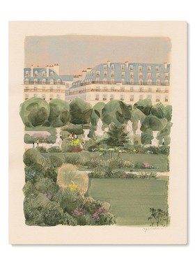 Yukiko Noritake插画法式风景卧室客厅装饰画挂画画芯不含框自粘